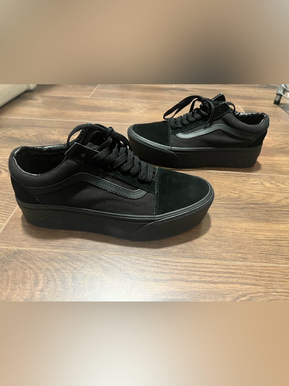 Vans Black Platform Skate Sneakers
